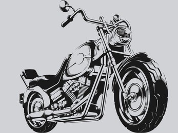 vintage motorcycle vector silhouette