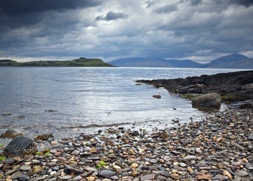 a photography of a typical scottish landscape