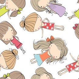 background with the image of well-dressed girls