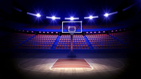 basketball arena 3d render