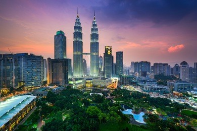 kuala lumpur, malaysia city skyline.