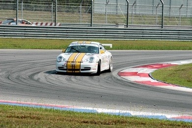 racing car on a track