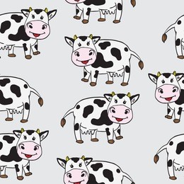 cute cow seamless pattern
