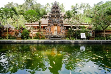 one of the small temple in district ubud, bali.