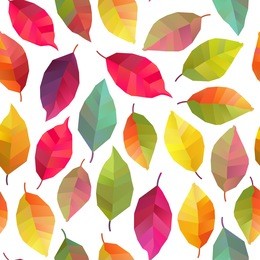 seamless background - autumn leaves