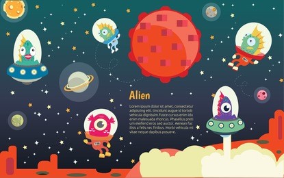 the universe kids,  planets comparison, sun and moon , galaxies classification,kids space learning,full vector.