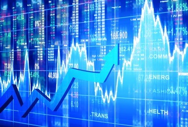 stock market concept and background