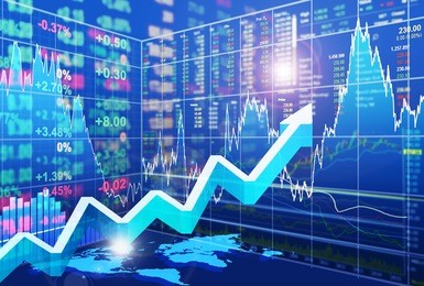 stock market concept and background