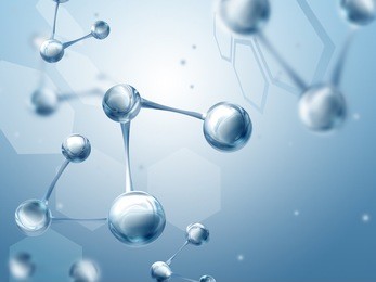 science background with molecules