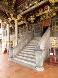 entrance of khoo kongsi, a chinese buddhist temple in georgetown, penang island in malaysia.