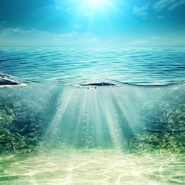 deep blue ocean. abstract underwater backgrounds for your design