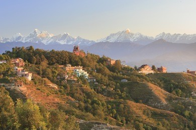 view of nagarkot village, nepal