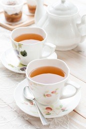 afternoon tea with meringue