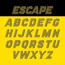 fast speed style alphabet vector illustration