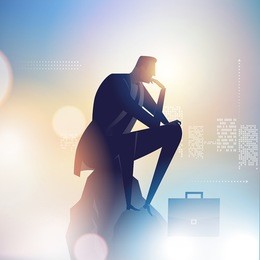 thinker. business illustration