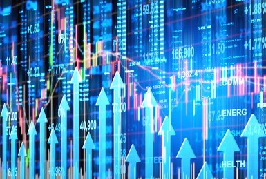 stock market concept and background