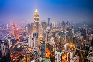 kuala lumpur, malaysia city skyline.