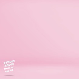 vector : empty pastel pink studio room background ,template mock up for display of product,business backdrop