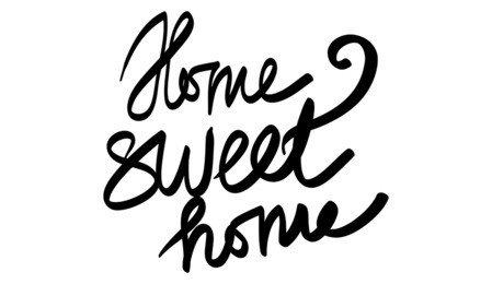 home sweet home. hand drawn tee graphic.