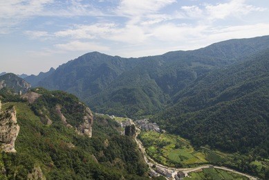in china, wenzhou, "yandang mountain", at the foot of the mountain villages and islands. 