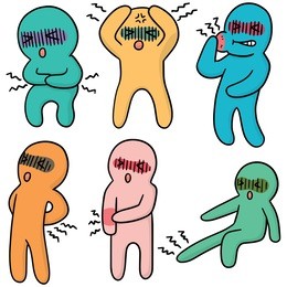 vector set of pain
