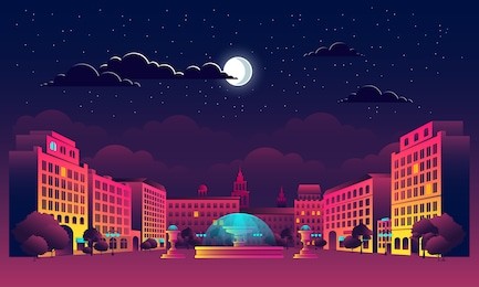 illustrations night city