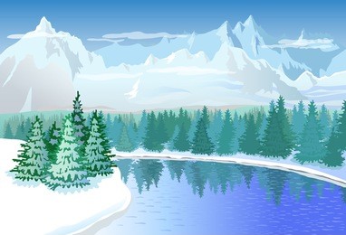 beautiful winter landscape