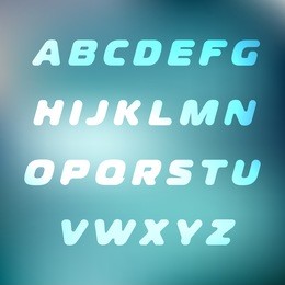 italic font. rounded letters. ..