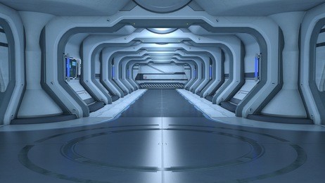 3d illustration of space station 