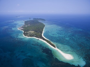 mantanani island , sabah from aerial view