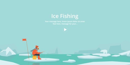 winter. ice fishing