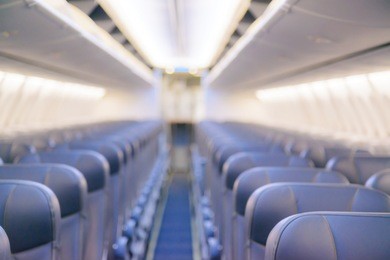 blurred inside airplane, airplane cabins blur