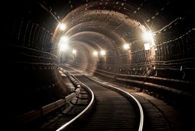 subway tunnel. kiev, ukraine. kyiv, ukraine