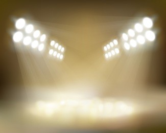 spotlights beams. vector illustration.