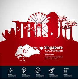 singapore landmark vector