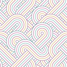 seamless abstract retro lines pattern