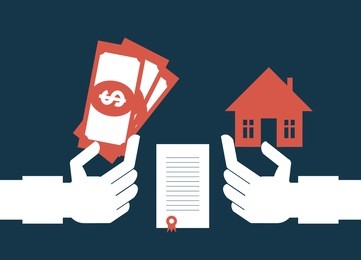 vector flat icons. white hands with red details on a blue background. business set. illustrations