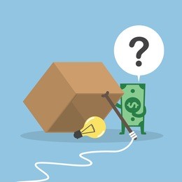 dollar money wondering about box trap, vector, eps10
