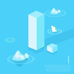 alphabet with arctic elements : vector illustration