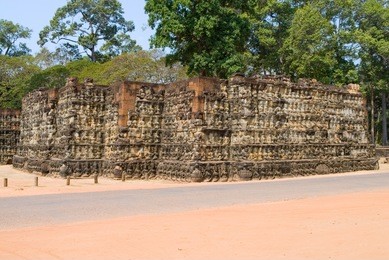 terrace of leper king, angkor thom, cambodia