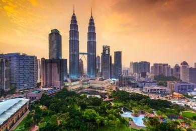 kuala lumpur, malaysia skyline.