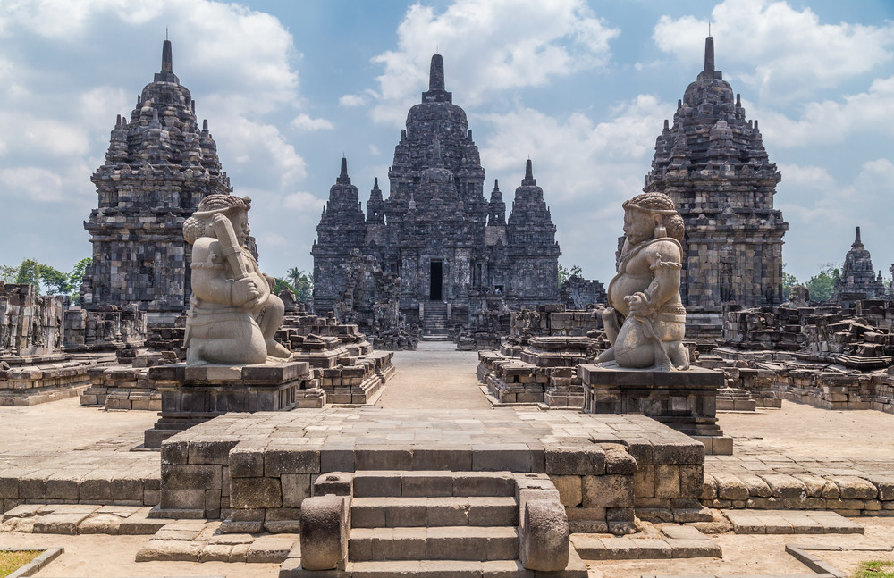 candi sewu, part of prambanan hindu temple, indonesia