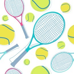 tennis seamless pattern