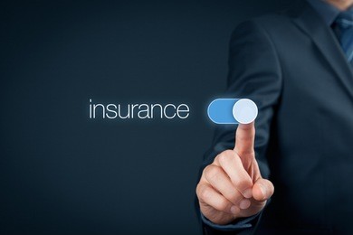 insurance concept. businessman (or insurance agent) switch over insurance. 