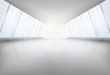 hall, large space. vector illustration.