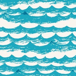 seamless hand drawn wavy pattern