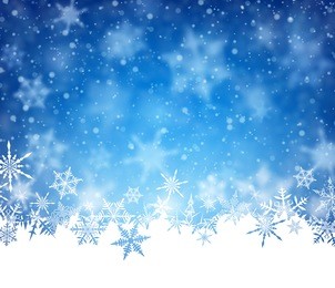 winter card with snowflakes. vector paper illustration.