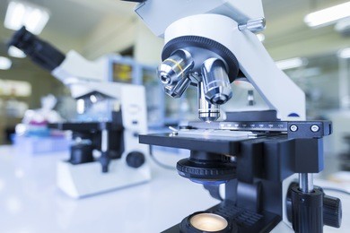 microscopes in laboratory