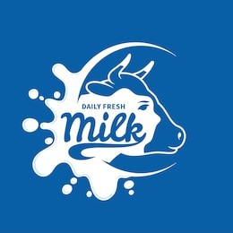 milk logo template for groceries, agriculture stores, packaging and advertising