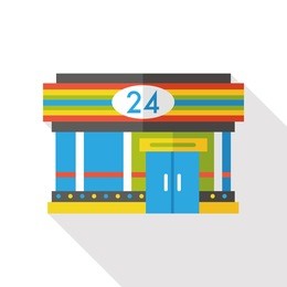 convenient store flat icon